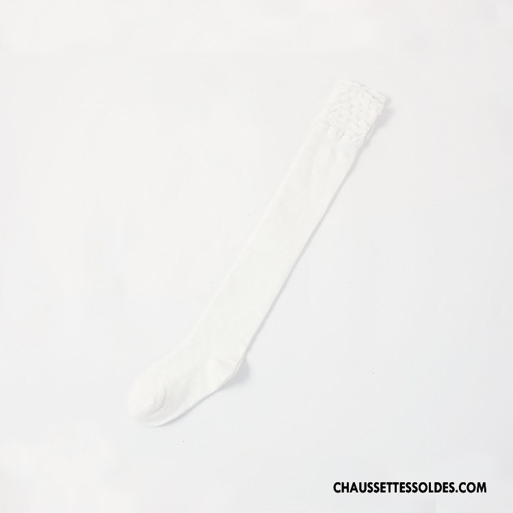 Chaussettes Longues Femme Dentelle Hiver L'automne Dimensionnel Antidérapant Gris