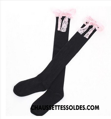 Chaussettes Longues Femme Dentelle Élève Mode L'automne Chaussettes En Coton Printemps Bleu