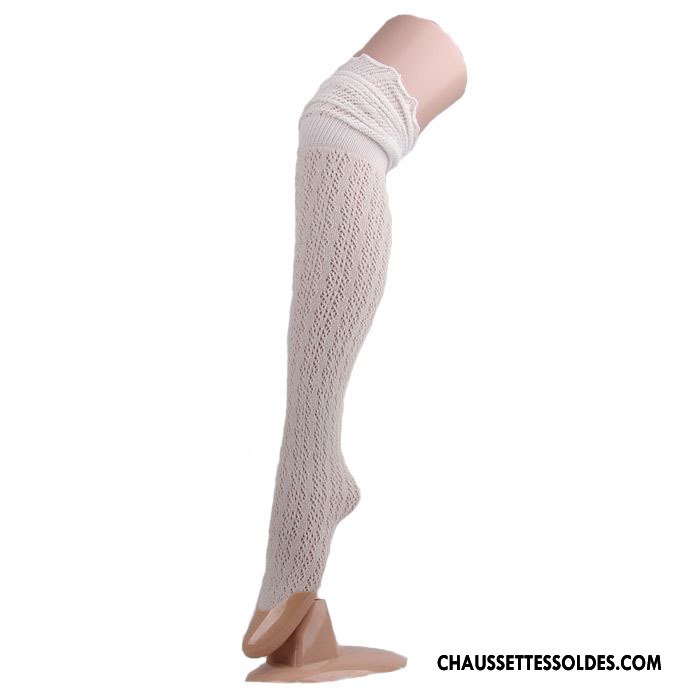 Chaussettes Longues Femme Europe Dame Long Stock Dentelle Bicolore Épissure