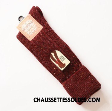 Chaussettes Longues Femme Flambage Hiver L'automne Long Stock Le Nouveau La Laine Marron