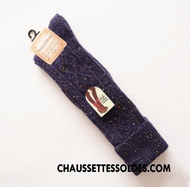 Chaussettes Longues Femme Flambage Hiver L'automne Long Stock Le Nouveau La Laine Marron