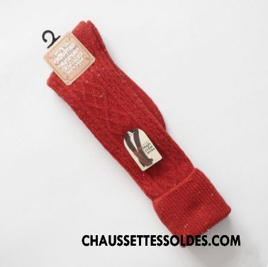 Chaussettes Longues Femme Flambage Hiver L'automne Long Stock Le Nouveau La Laine Marron