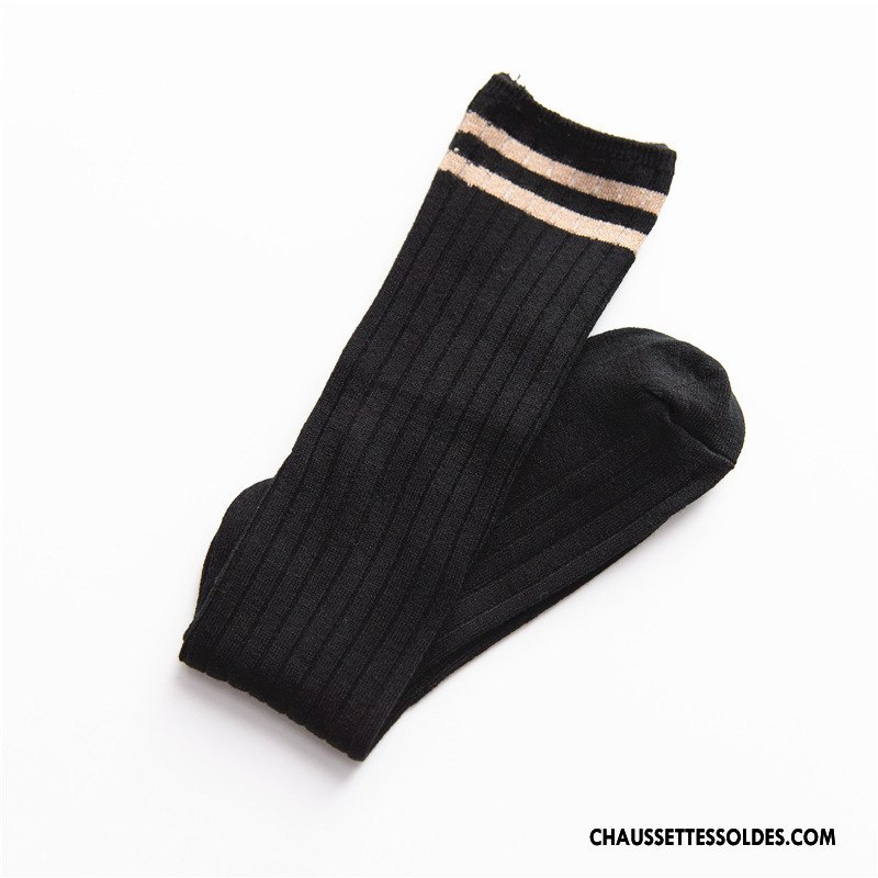 Chaussettes Longues Femme Fluide Doux Petit Long Stock Vent D'université Dame Hiver Gris