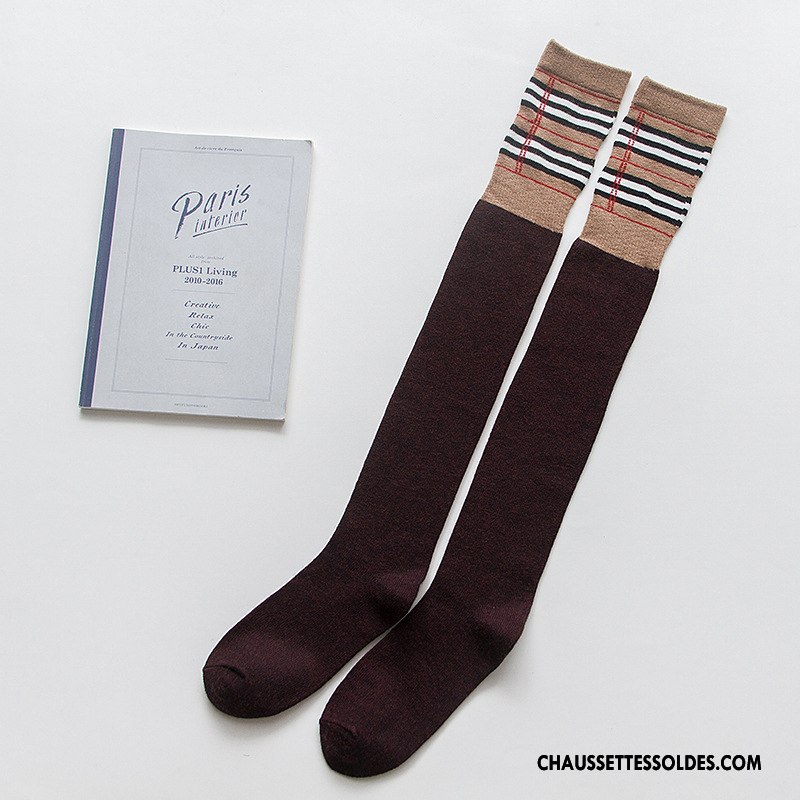 Chaussettes Longues Femme Gros Haute Cachemire De Lapin Carreaux Britanique