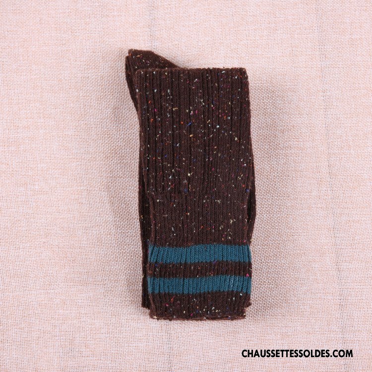 Chaussettes Longues Femme Haute Gros Yarn Marron / Brun