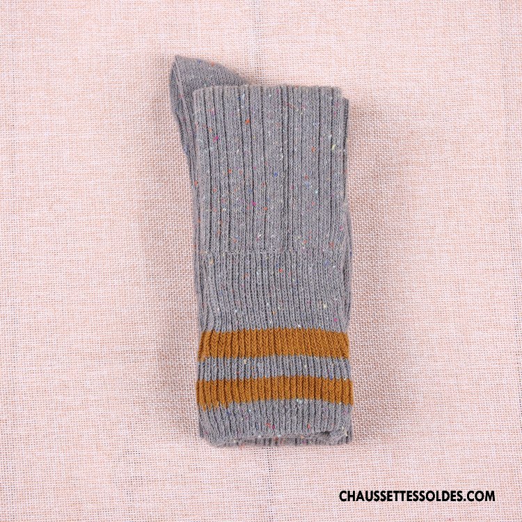 Chaussettes Longues Femme Haute Gros Yarn Marron / Brun