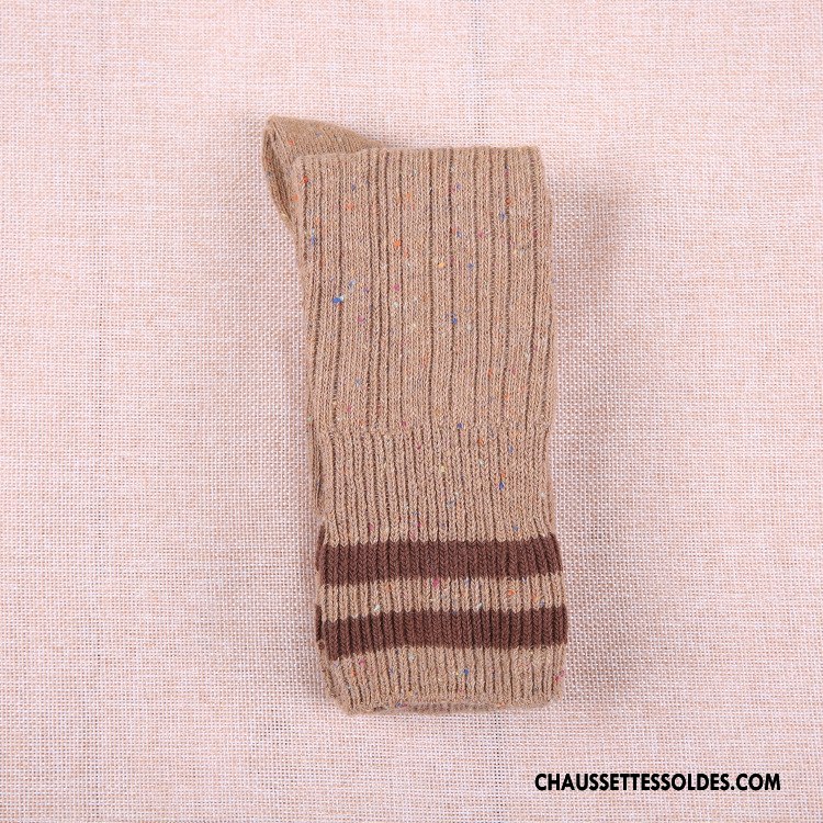 Chaussettes Longues Femme Haute Gros Yarn Marron / Brun