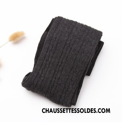 Chaussettes Longues Femme Haute Élève Hiver Le Nouveau Fleurs Style Chaud Marron