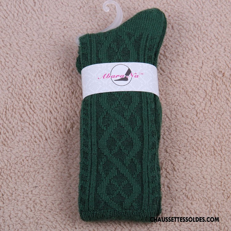 Chaussettes Longues Femme Hiver Des Chaussettes En Laine Haute Thermiques Marron