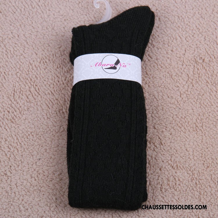 Chaussettes Longues Femme Hiver Des Chaussettes En Laine Haute Thermiques Marron
