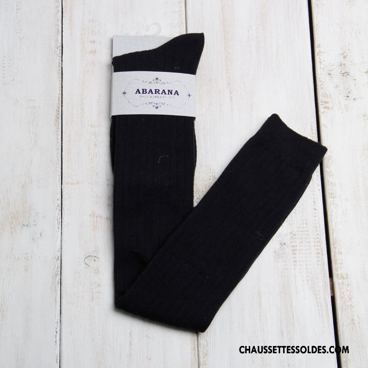 Chaussettes Longues Femme Hiver Haute Antidérapant Gros L'automne Gris