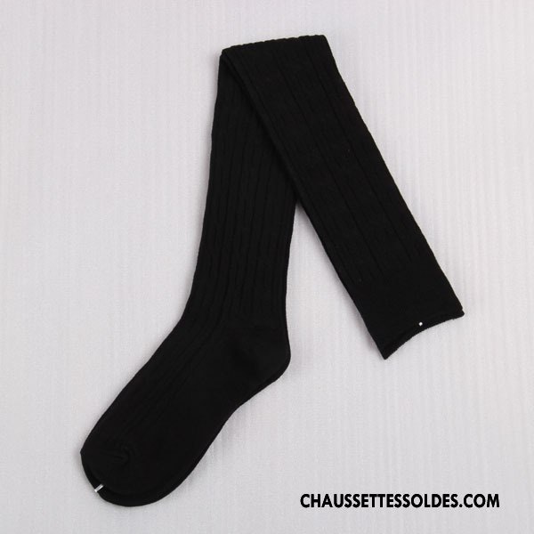 Chaussettes Longues Femme Hiver Haute Fleurs Chaussettes En Coton L'automne Rose