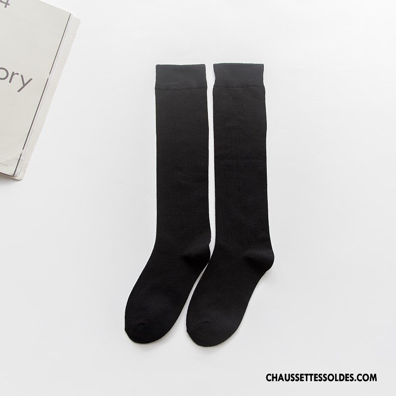 Chaussettes Longues Femme Hiver Long Stock 100% Coton Le Nouveau L'automne Vent D'université Bordeaux Pure