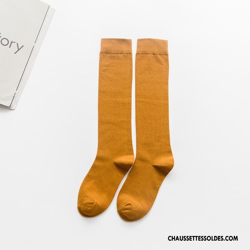 Chaussettes Longues Femme Hiver Long Stock 100% Coton Le Nouveau L'automne Vent D'université Bordeaux Pure