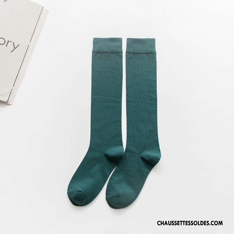 Chaussettes Longues Femme Hiver Long Stock 100% Coton Le Nouveau L'automne Vent D'université Bordeaux Pure