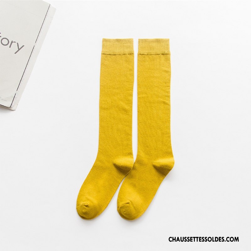 Chaussettes Longues Femme Hiver Long Stock 100% Coton Le Nouveau L'automne Vent D'université Bordeaux Pure