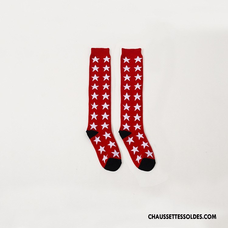 Chaussettes Longues Femme Hiver Petit Europe Chaussettes En Coton L'automne Mode Jaune
