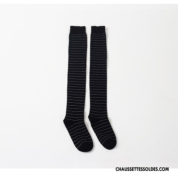 Chaussettes Longues Femme L'automne Antidérapant 100% Coton Hiver Blanc