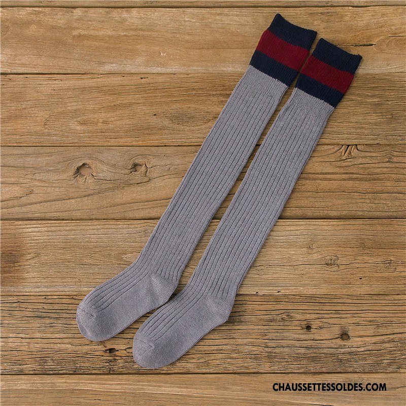 Chaussettes Longues Femme L'automne Hiver Mince Fluide Doux Le Nouveau Kaki