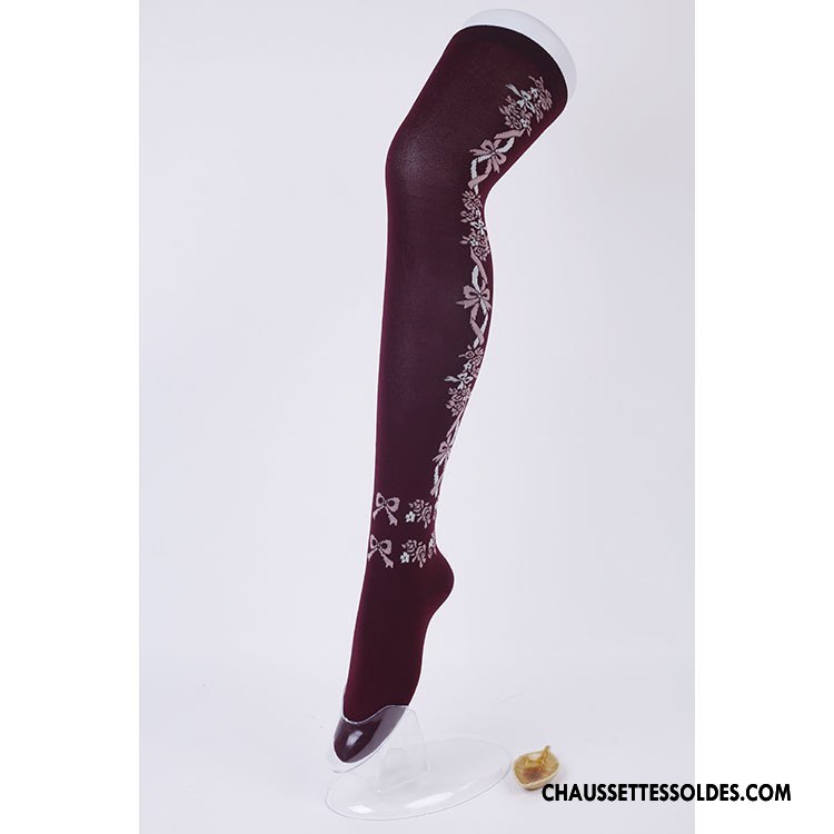 Chaussettes Longues Femme L'automne Sexy Nouvelles Arrivées Fleur Gros Dame Blanc