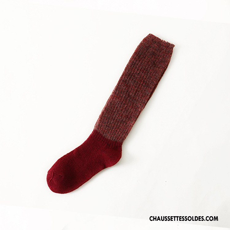 Chaussettes Longues Femme Lapin Petit Mélangé L'automne Hiver La Laine Gris