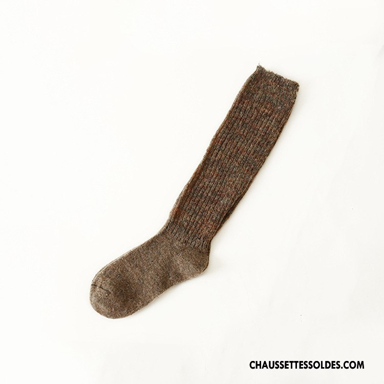 Chaussettes Longues Femme Lapin Petit Mélangé L'automne Hiver La Laine Gris