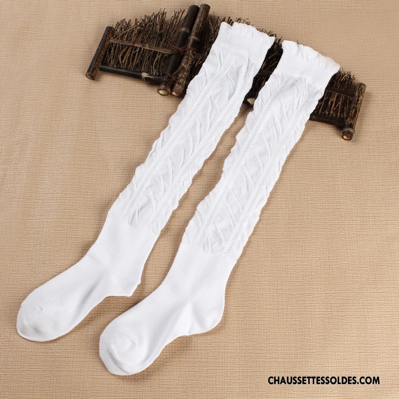 Chaussettes Longues Femme Le Nouveau Élève L'automne Hiver Milieu Gris