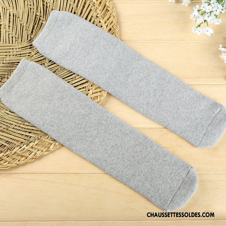 Chaussettes Longues Femme Leggings Milieu Thermiques Homme Serviette Renforcé Blanc