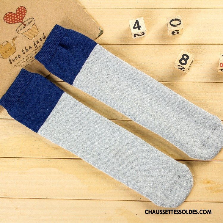 Chaussettes Longues Femme Leggings Milieu Thermiques Homme Serviette Renforcé Blanc
