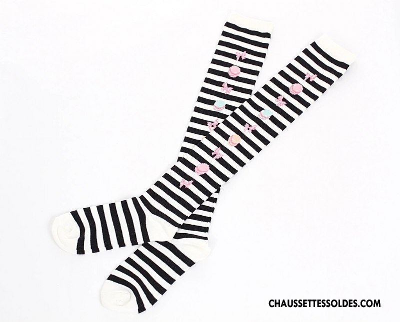Chaussettes Longues Femme Long Stock Fille Élève Charme Danse Chaussettes En Coton Blanc