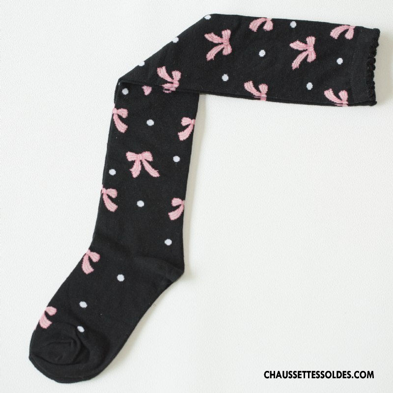 Chaussettes Longues Femme Long Stock Fille Élève Charme Danse Chaussettes En Coton Blanc