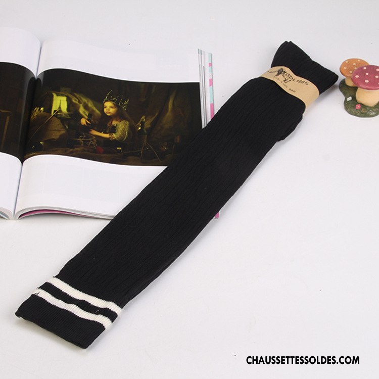 Chaussettes Longues Femme Long Stock Haute Fleurs 100% Coton Mode Bleu