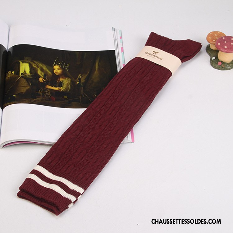 Chaussettes Longues Femme Long Stock Haute Fleurs 100% Coton Mode Bleu