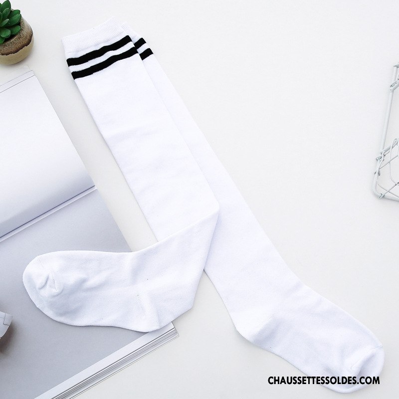 Chaussettes Longues Femme Long Stock Milieu Été Coton Le Nouveau Noir