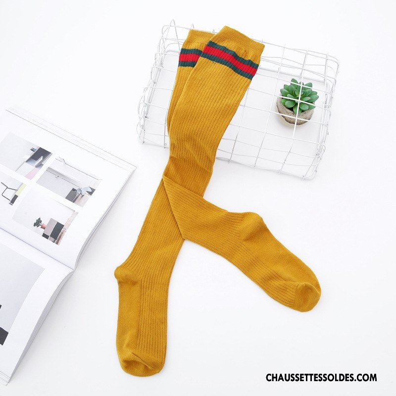 Chaussettes Longues Femme Long Stock Milieu Été Coton Le Nouveau Noir