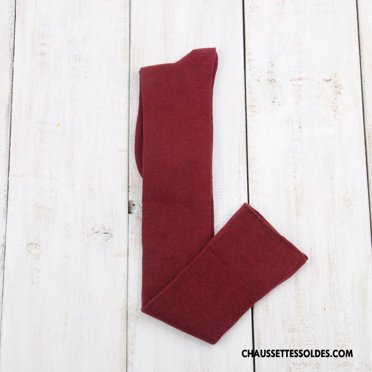 Chaussettes Longues Femme Matelassé Thermiques L'automne Le Nouveau Hiver Large Bouche Gris