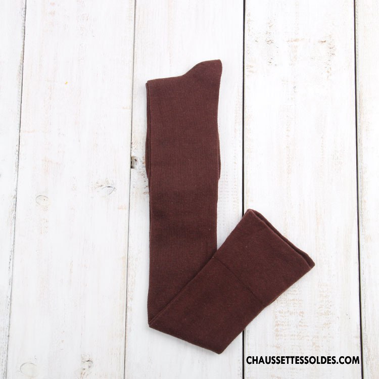 Chaussettes Longues Femme Matelassé Thermiques L'automne Le Nouveau Hiver Large Bouche Gris