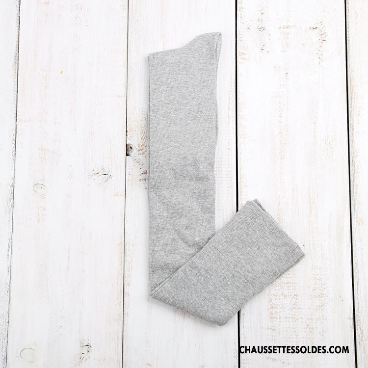 Chaussettes Longues Femme Matelassé Thermiques L'automne Le Nouveau Hiver Large Bouche Gris