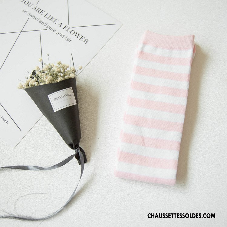 Chaussettes Longues Femme Mode 100% Coton Rayé Nouvelles Arrivées Long Stock Chaussettes En Coton Vert