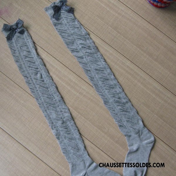Chaussettes Longues Femme Papillon Leggings Mode Blanc Noir