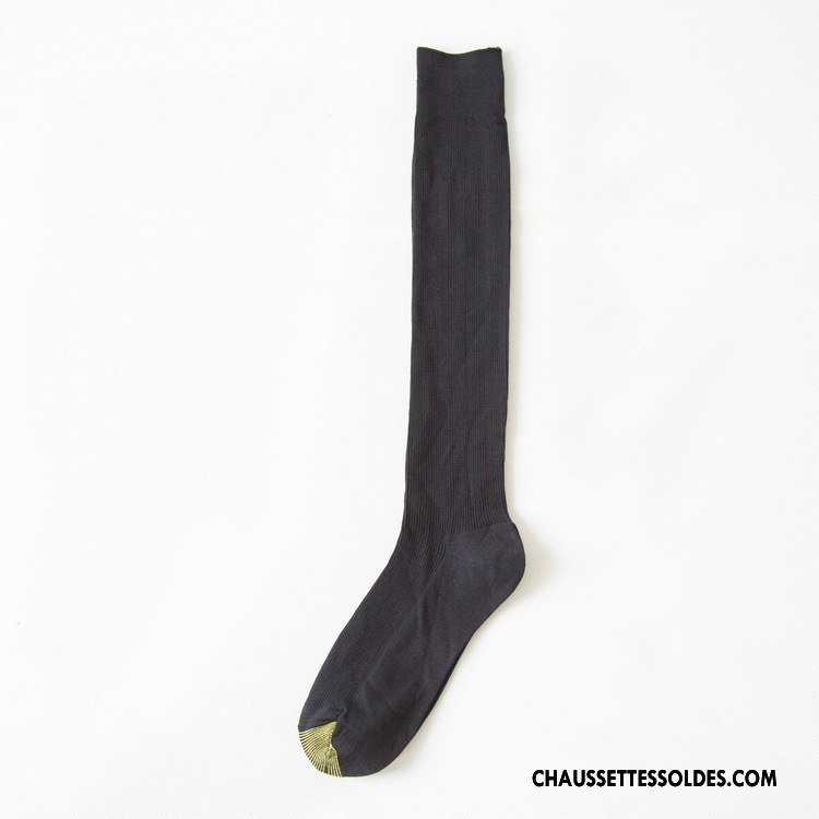 Chaussettes Longues Femme Personnalité Lovers Milieu Chaussettes En Coton Homme Rayé Bleu