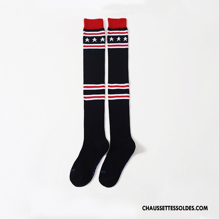 Chaussettes Longues Femme Petit Gros Mouvement Pentacle Haute Blanc