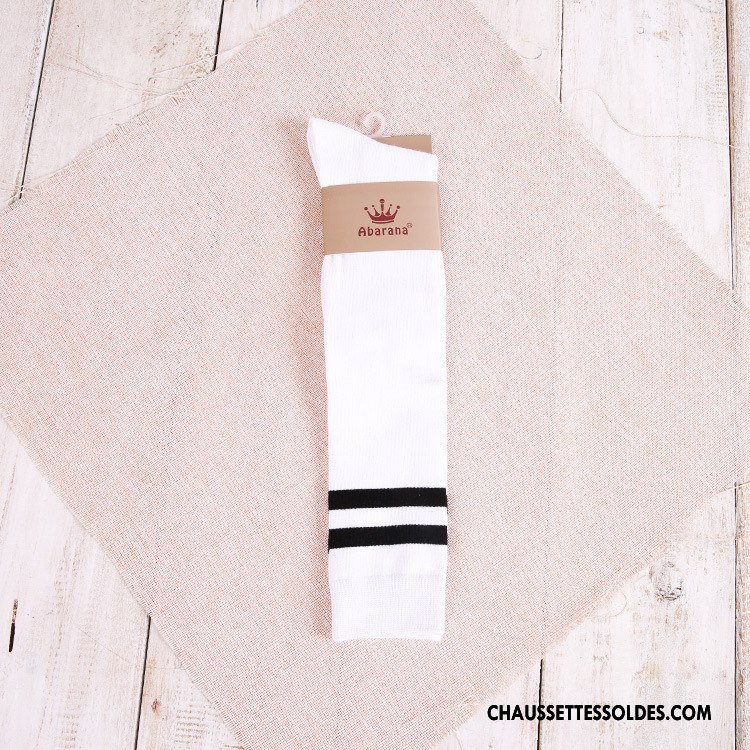 Chaussettes Longues Femme Pur Vent D'université 100% Coton Noir