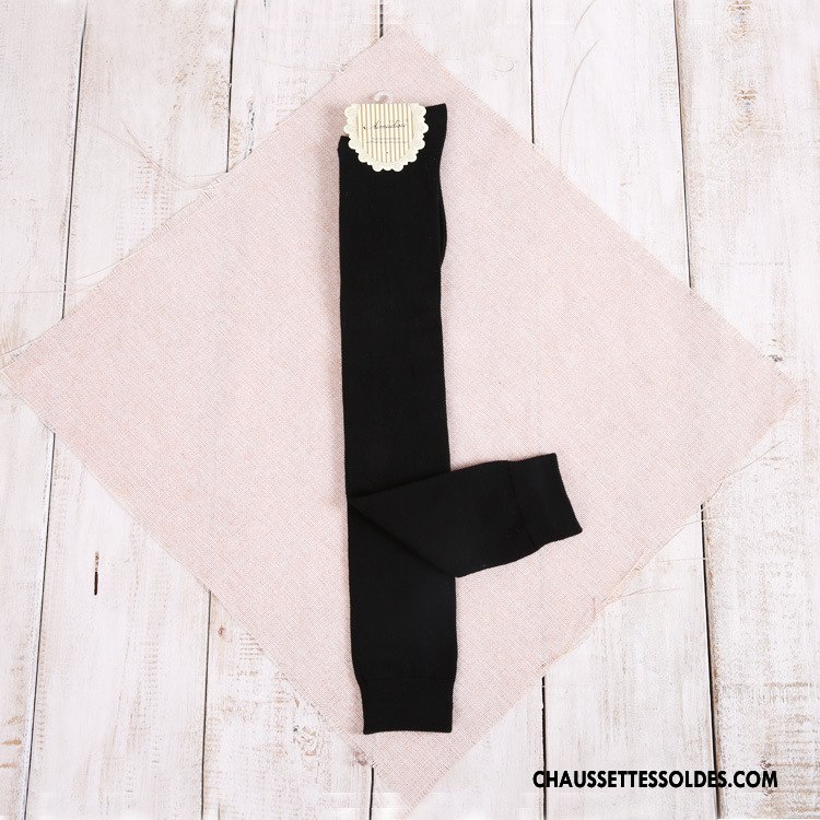 Chaussettes Longues Femme Pur Vent D'université 100% Coton Noir