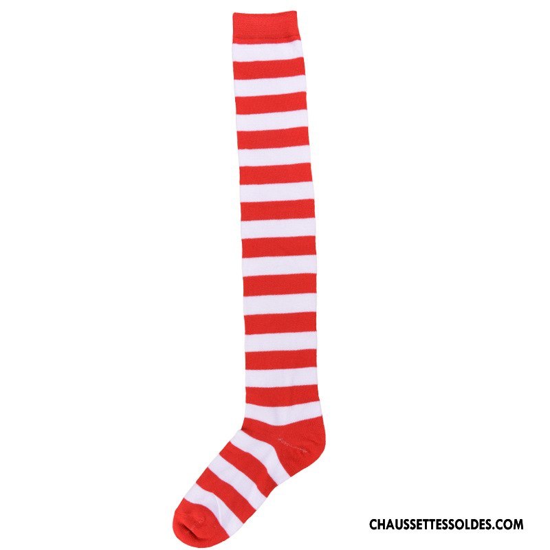 Chaussettes Longues Femme Rayé Charme Chaussettes En Coton Grande Taille Europe Arc En Ciel Coloré