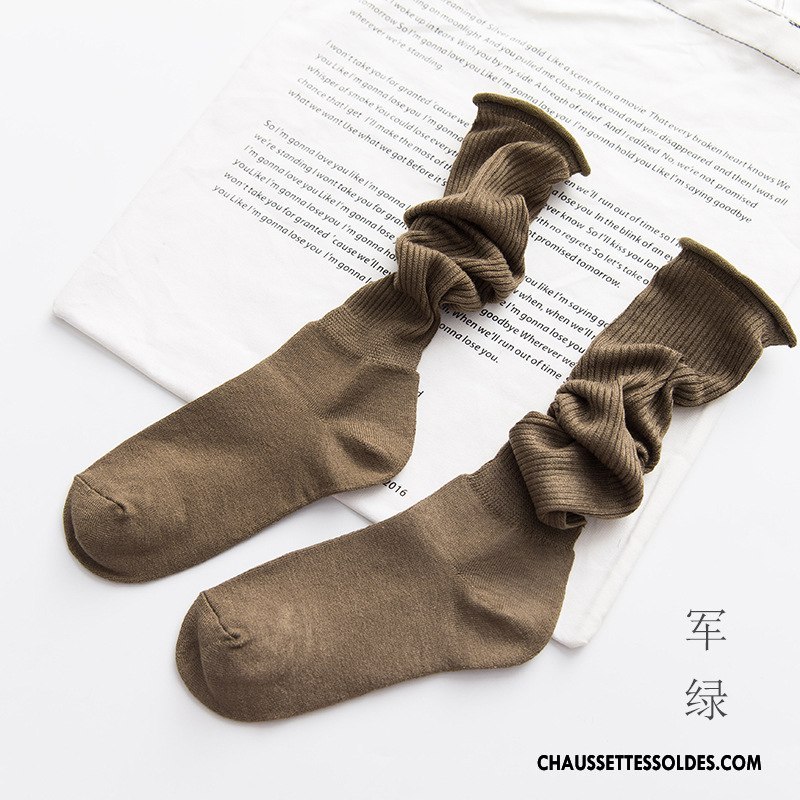 Chaussettes Longues Femme Rayé Long Stock Mode De Rue L'automne Charme Printemps