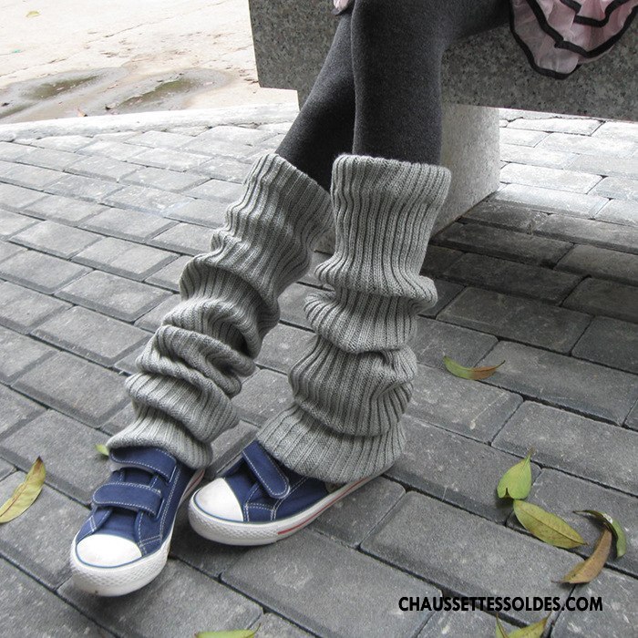 Chaussettes Longues Femme Renforcé Hiver En Maille Yoga De Laine L'automne Rose