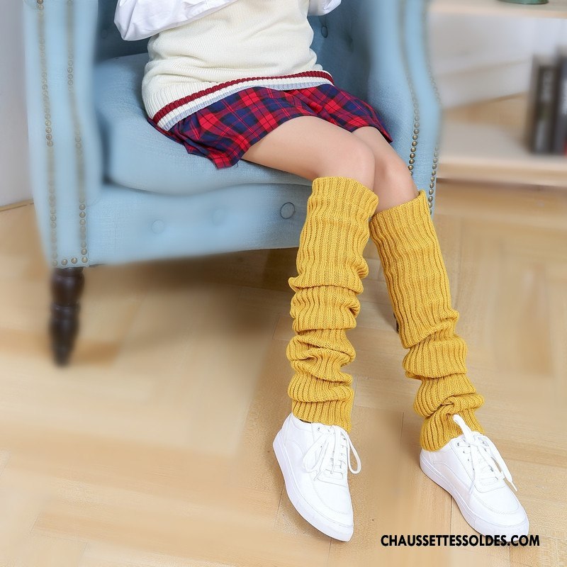 Chaussettes Longues Femme Renforcé Hiver En Maille Yoga De Laine L'automne Rose