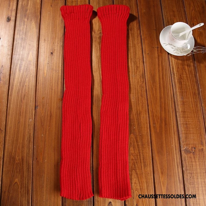 Chaussettes Longues Femme Renforcé Hiver En Maille Yoga De Laine L'automne Rose