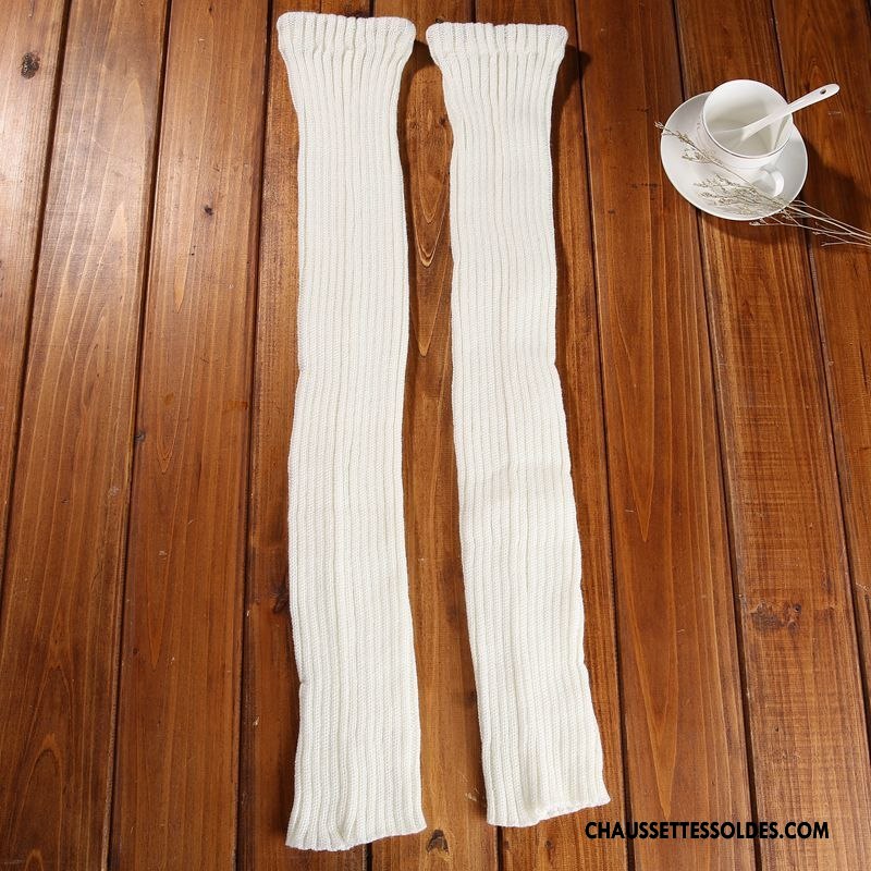 Chaussettes Longues Femme Renforcé Hiver En Maille Yoga De Laine L'automne Rose